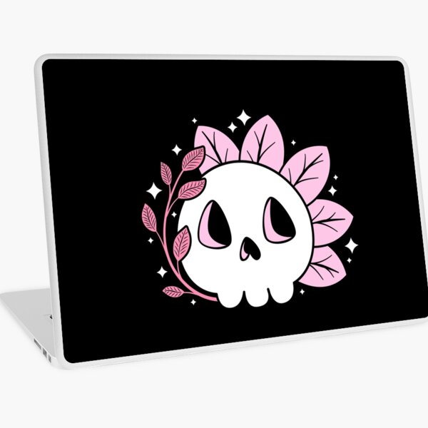 Leafy Skull (Pink) Laptop Skin