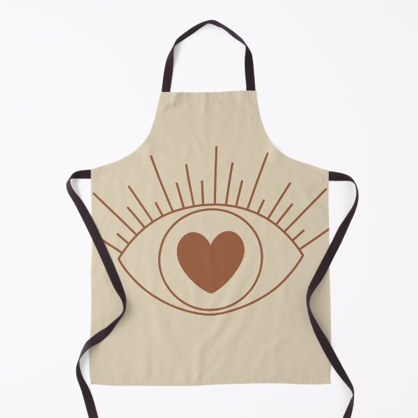 Item preview, Magical Mysterious Aesthetic Indie Style Pretty Heart Eye Brown & Muted Yellow designed and sold by scorpiolane.