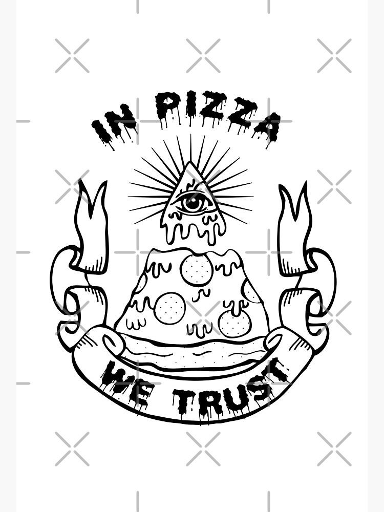 Tarjetas de felicitación «In Pizza We Trust - Versión en blanco y negro» de amygrace | Redbubble Tarjetas de felicitación «In Pizza We Trust - Versión en blanco y negro» de amygrace | Redbubble