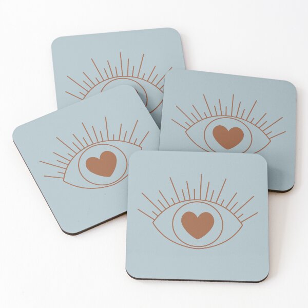 Item preview, Magical Mysterious Aesthetic Indie Style Pretty Heart Eye Deep Blue & Brown designed and sold by scorpiolane.