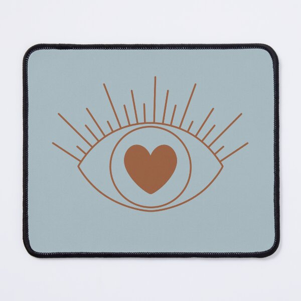 Item preview, Magical Mysterious Aesthetic Indie Style Pretty Heart Eye Deep Blue & Brown designed and sold by scorpiolane.