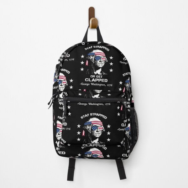 Item preview, Stay Strapped Or Get Clapped George Washington Patriotic designed and sold by SurizonDesigns.