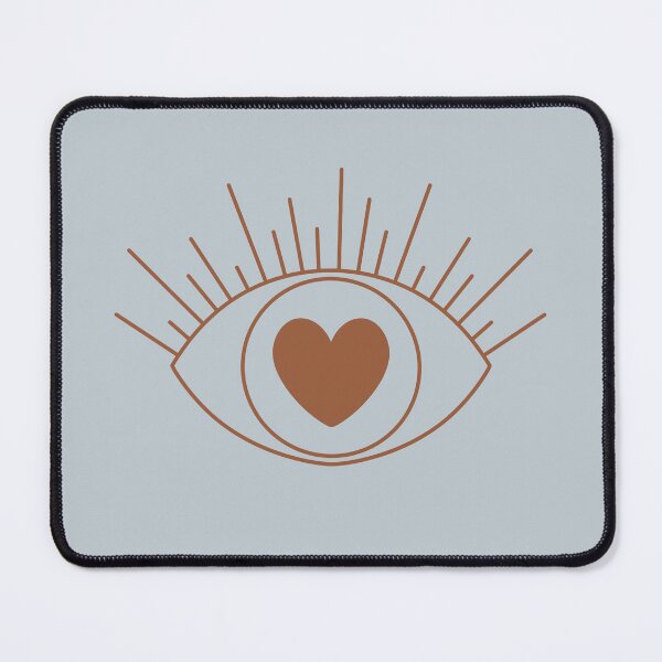 Item preview, Magical Mysterious Aesthetic Indie Style Pretty Heart Eye Gray Blue & Brown designed and sold by scorpiolane.