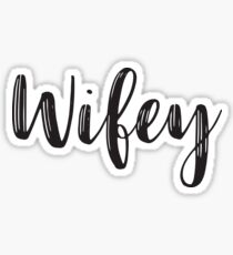 Wifey Fun And Feminine Typography Sticker