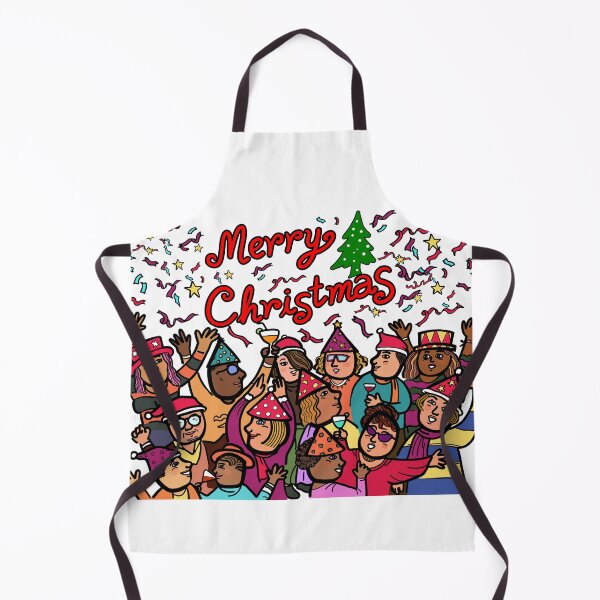 Item preview, A crowd of diversity of people celebrate Christmas holidays party designed and sold by Nalidsa Sukprasert.