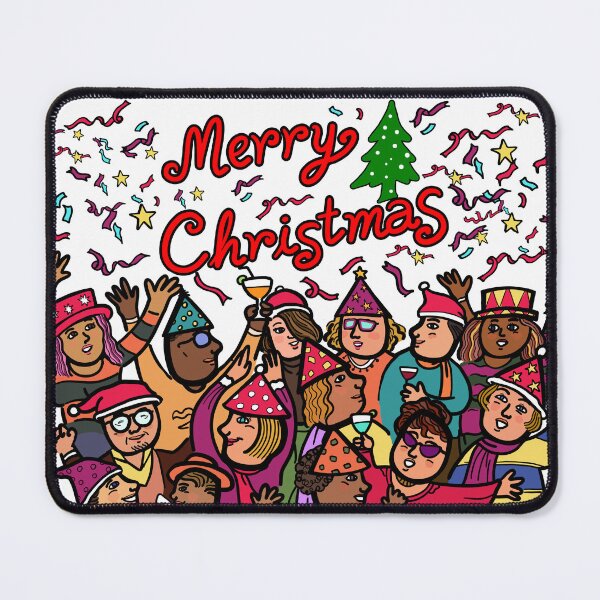 Item preview, A crowd of diversity of people celebrate Christmas holidays party designed and sold by Nalidsa Sukprasert.