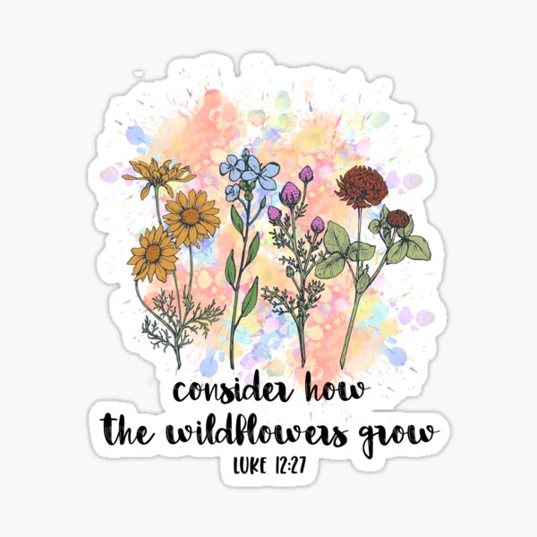 Item preview, Watercolor Blooming Wildflowers Painted Colorful Art Decor designed and sold by redbubbleart18.