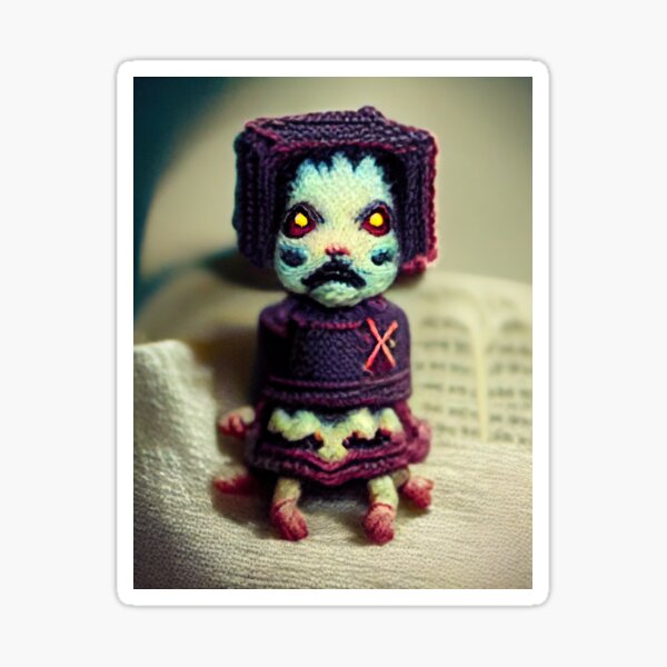 Demonology in knitting Sticker