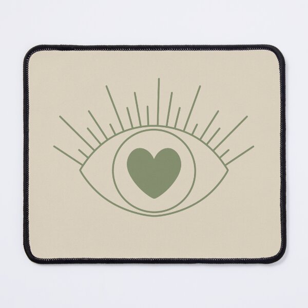 Item preview, Magical Mysterious Aesthetic Indie Style Pretty Heart Eye Green & Muted Yellow designed and sold by scorpiolane.