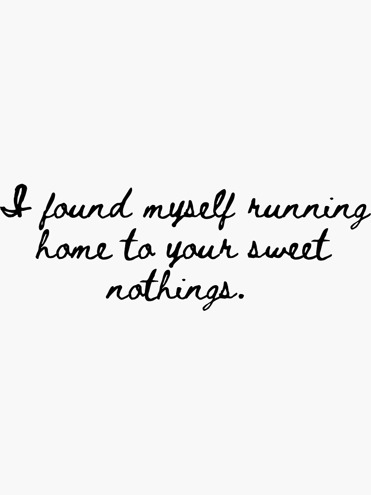 "Sweet Nothing Taylor Swift" Sticker for Sale by aspenhammer Redbubble