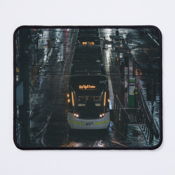 Item preview, Melbourne Tram in City Rain designed and sold by JonesyDave.