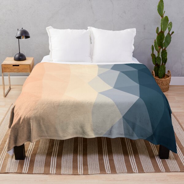 Item preview, Peach Orange to Navy Blue Abstract Geometric Pattern designed and sold by patternsoup.