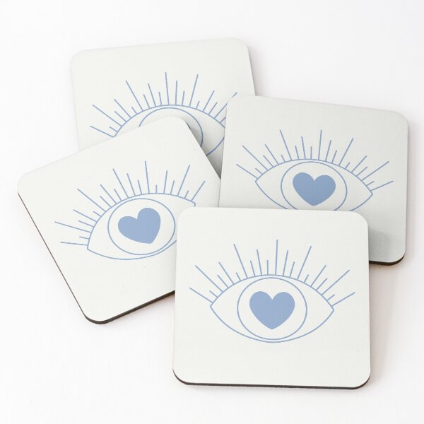 Item preview, Magical Mysterious Aesthetic Indie Style Pretty Heart Eye Light & Dark Blue designed and sold by scorpiolane.