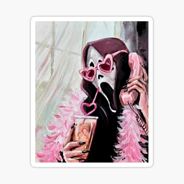 Item preview,  Scream mask boa pink designed and sold by Jennifer Adair.