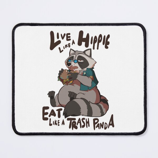 Item preview, Live like a Hippie, Eat like a Trash Panda designed and sold by Lizardbeth Art.