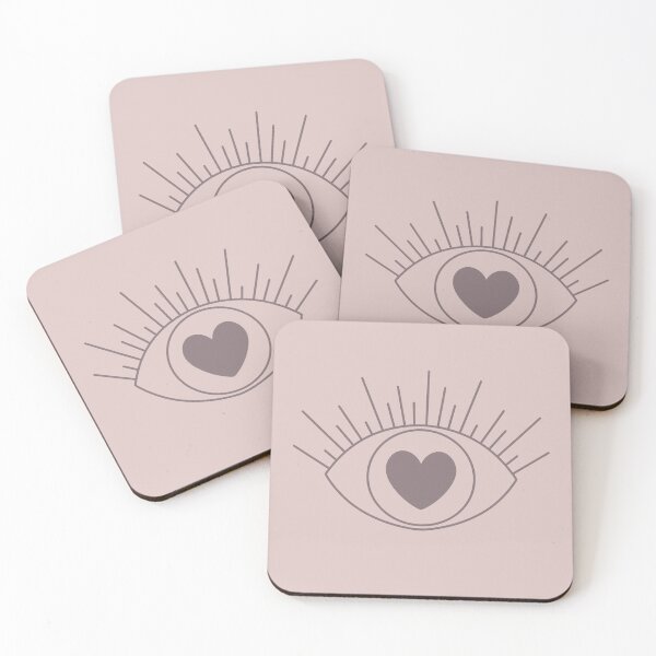 Item preview, Magical Mysterious Aesthetic Indie Style Pretty Heart Eye Pink & Gray designed and sold by scorpiolane.