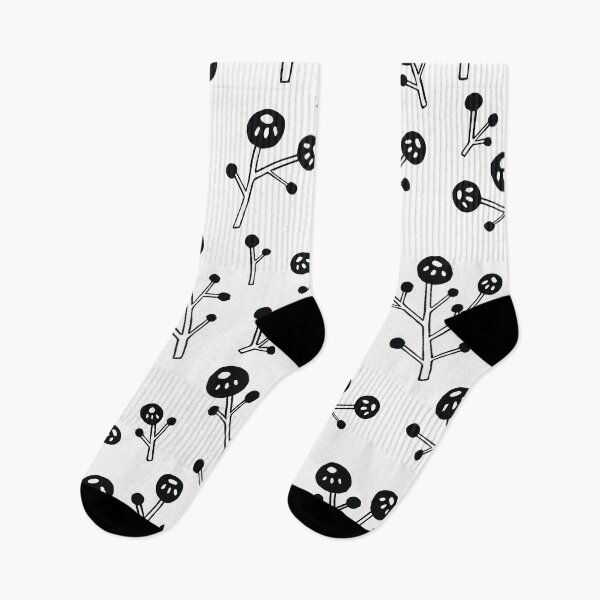 Item preview, Happy Christmas Black And White Minimal Floral Pattern  designed and sold by MakeitMelo.