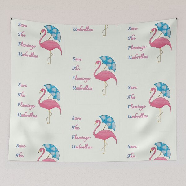 Item preview, Save The Flamingo Umbrellas designed and sold by Twisted-Teeze.