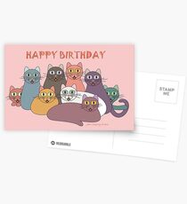 HAPPY BIRTHDAY by NINE CATS Postcards