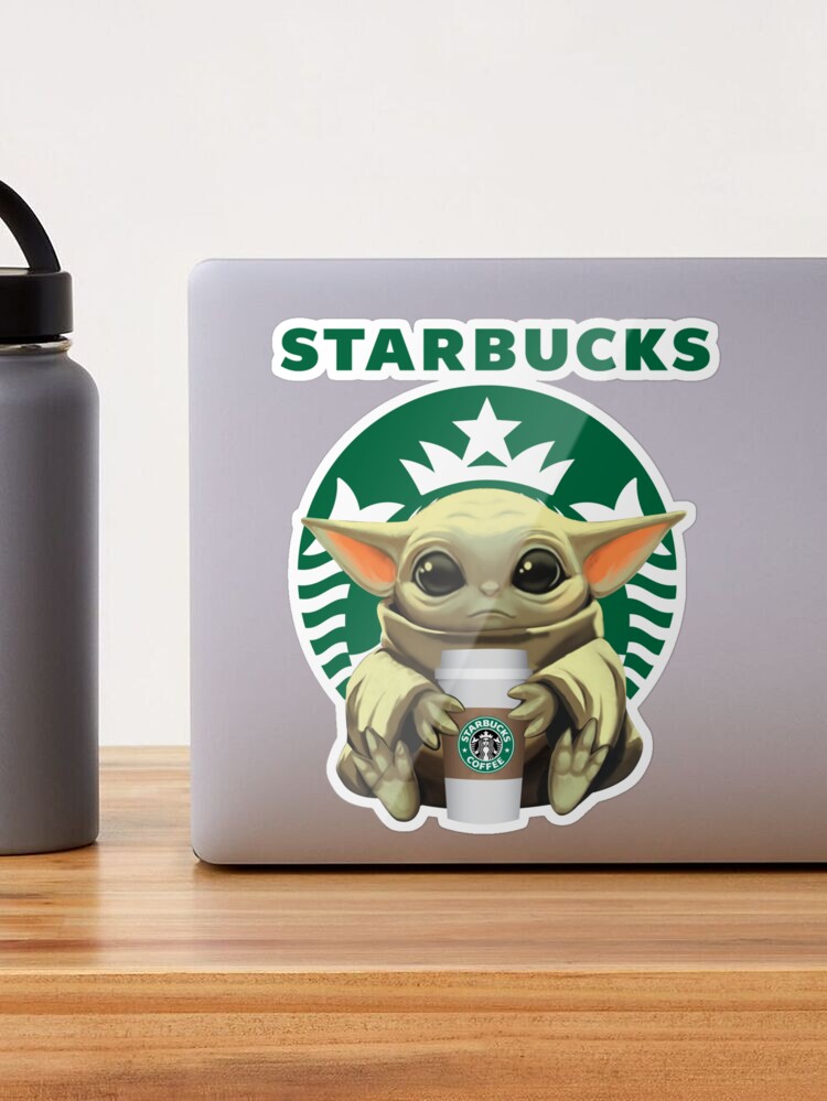 Baby yoda Hug Starbucks Print Short Sleeve Graphic s Best STROKE Art Print