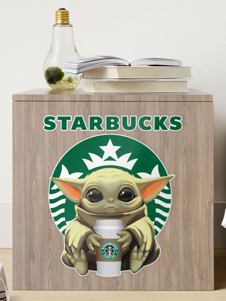 Baby yoda Hug Starbucks Print Short Sleeve Graphic s Best STROKE Art Print