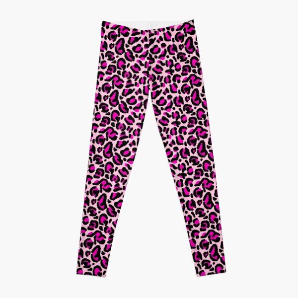 Hot Pink Y2K Aesthetic Leopard Print Leggings for Sale by Julie