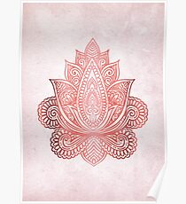 Rose Gold Lotus Poster