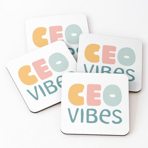 Item preview, CEO Vibes rainbow block letter graphic designed and sold by redbubbleart18.