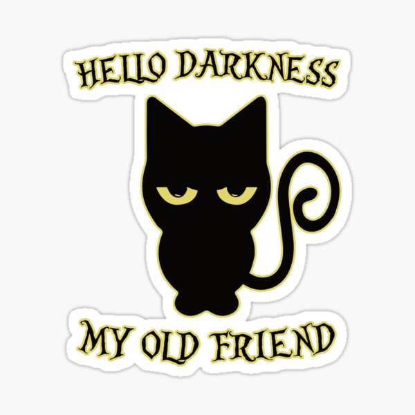 Black Cat Hello' Sticker