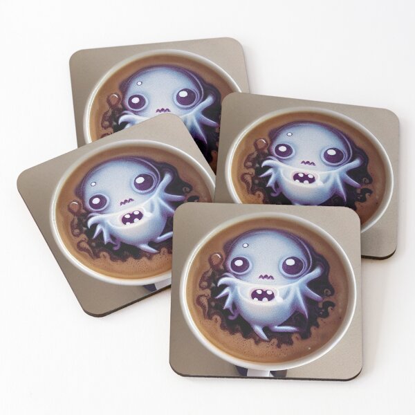 Artikelvorschau, Geistermonster gefangen in einer Kaffeetasse Kaffeeliebhaber entworfen und verkauft von pnywest.