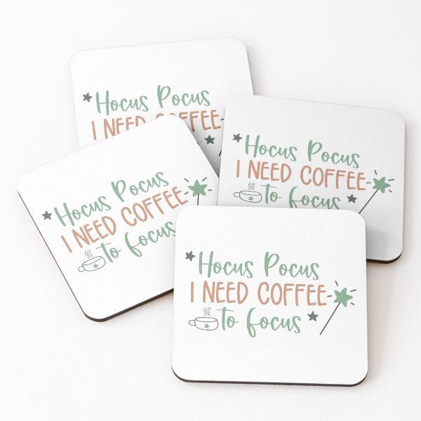 Item preview, Hocus Pocus I Need Coffee to Focus Colorful Quote designed and sold by redbubbleart18.