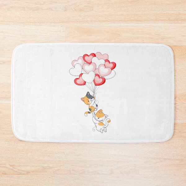 Item preview, cute cat with heart balloons Sticker designed and sold by profound90.