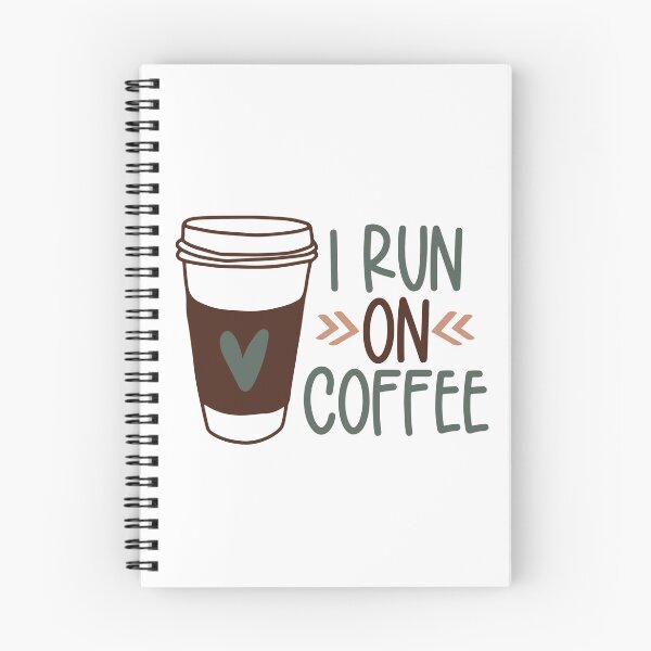 Item preview, I Run On Coffee Colorful Boho Block Letter Quote designed and sold by redbubbleart18.