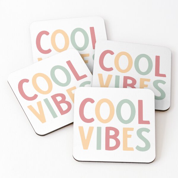 Item preview, Cool Vibes Rainbow Color Block Letter Graphic designed and sold by redbubbleart18.