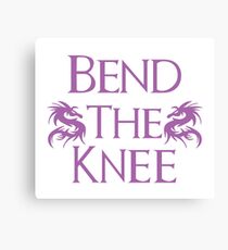 Bend The Knee Two Dragon Purple Game of Thrones fan Canvas Print