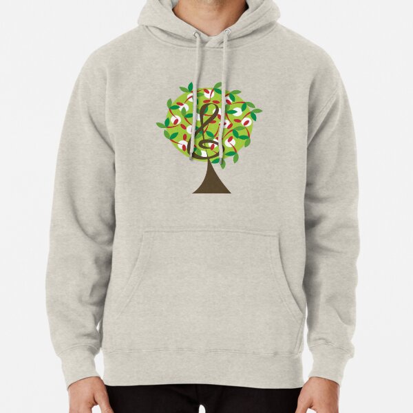 Musical Cherry Notes Tree Pullover Hoodie