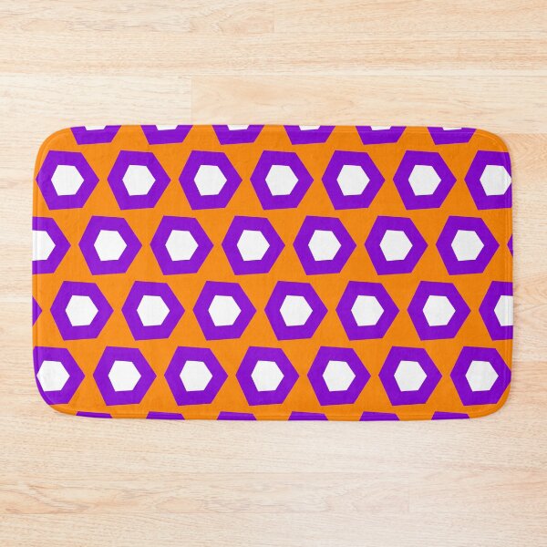 Item preview, Halloween Purple Orange White Honeycomb Pattern designed and sold by Moyanana.