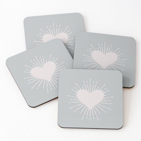 Item preview, Dreamy Aesthetic Sparkling Heart Cute & Minimalist In Pastel Colors Muted Teal designed and sold by scorpiolane.