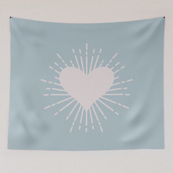 Item preview, Dreamy Aesthetic Sparkling Heart Cute & Minimalist In Pastel Colors Sky Blue designed and sold by scorpiolane.