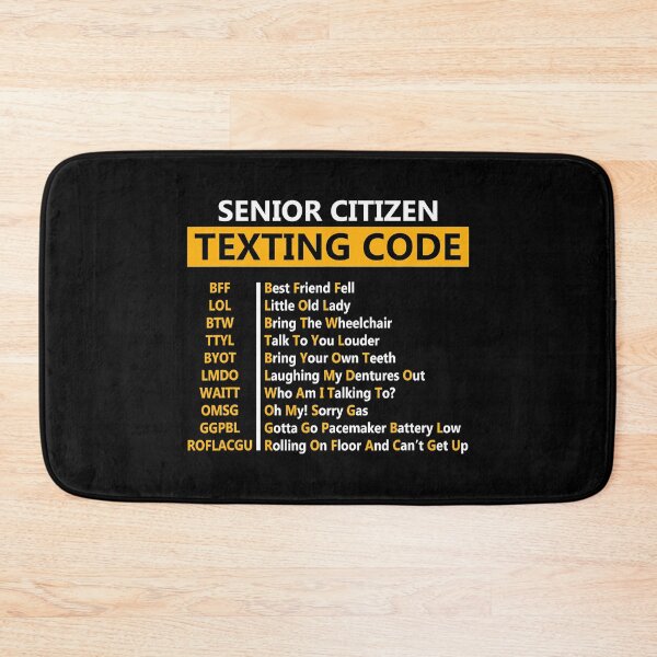 Item preview, Senior Citizen Texting Code Funny designed and sold by Earthshaker-art.