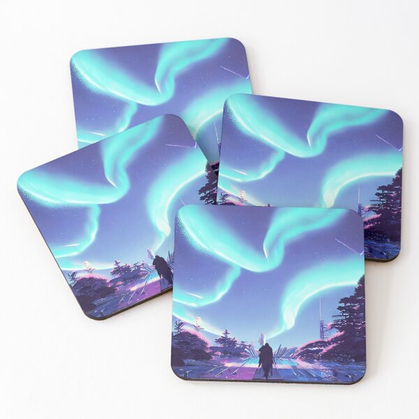 Item preview, Traveling in the Sky Full of Aurora - Serene Landscape Art designed and sold by SolusVirent.