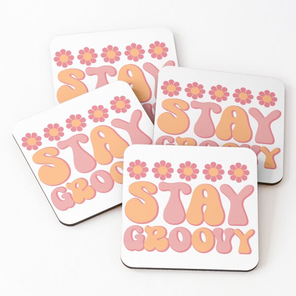 Item preview, Stay Groovy Retro Colorful Block Letter Floral Design designed and sold by redbubbleart18.