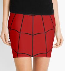 Spider Web - Red Mini Skirt