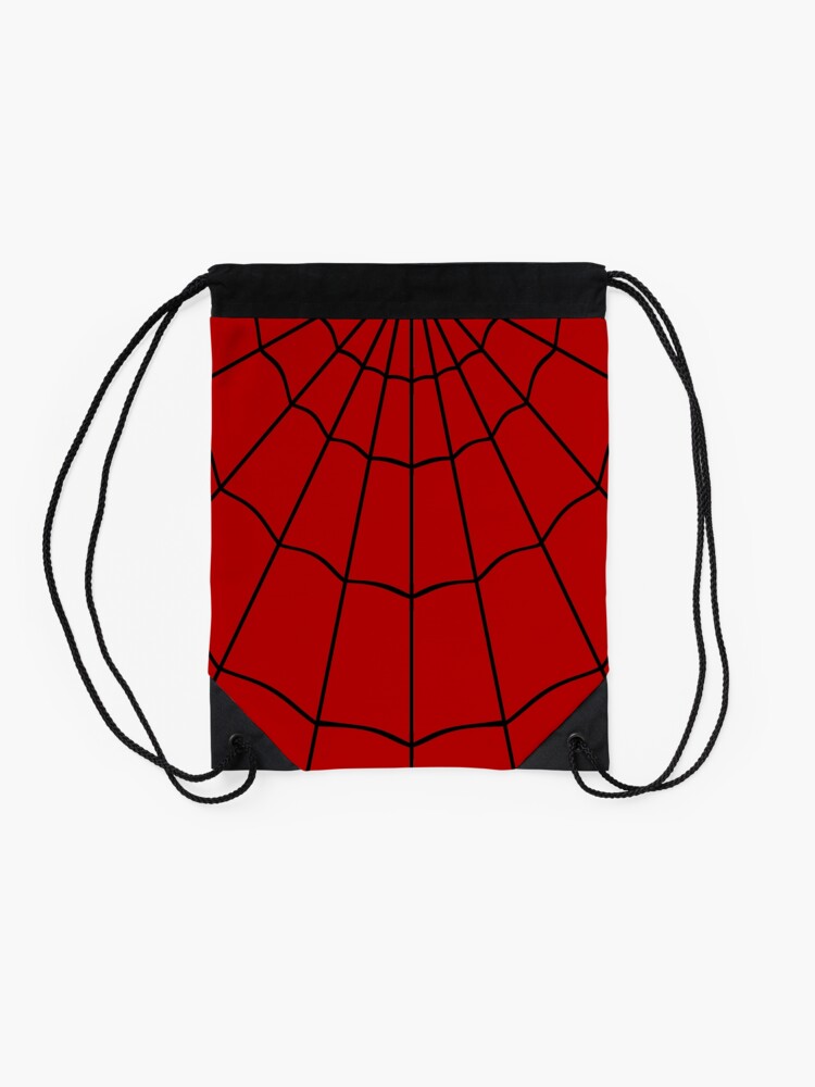 Alternate view of Spider Web - Red Drawstring Bag