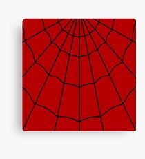 Spider Web - Red Canvas Print