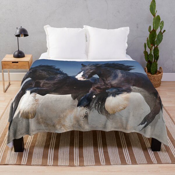 Item preview, Cute Horse Herd Black Horses Galloping Sand Sky designed and sold by ONORMAL.