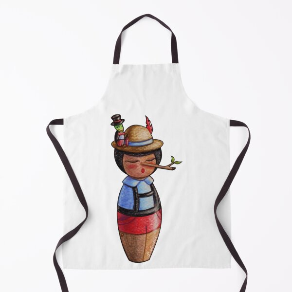 Item preview, Kokeshi Pinocchio and the Cricket designed and sold by CarolRogan.
