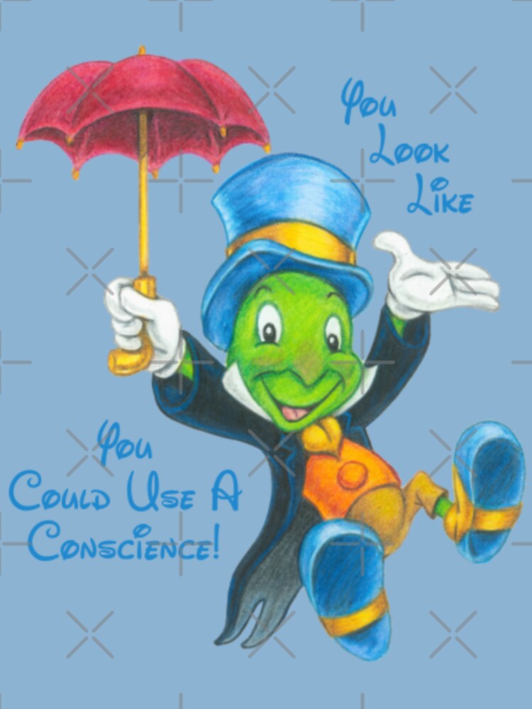 Jiminy not only looks dapper with his top hat and umbrella, but he