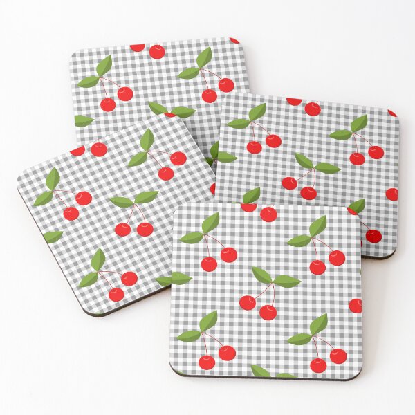Item preview, Cherry and check pattern designed and sold by mrhighsky.
