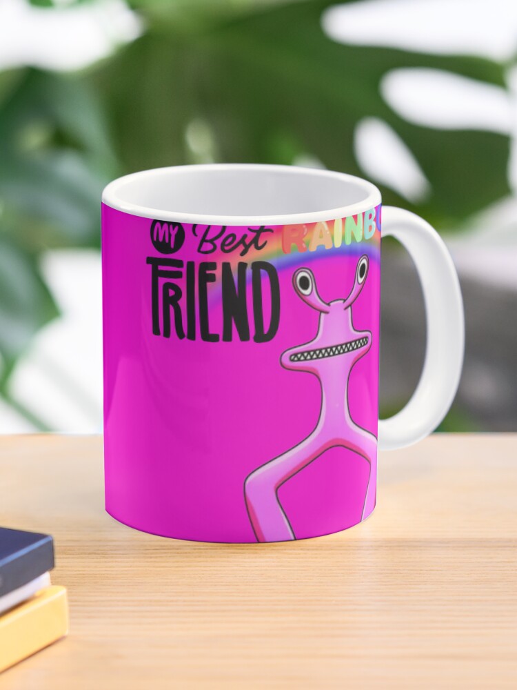 My Best Rainbow Friend Pink Sticker for Sale by TheBullishRhino